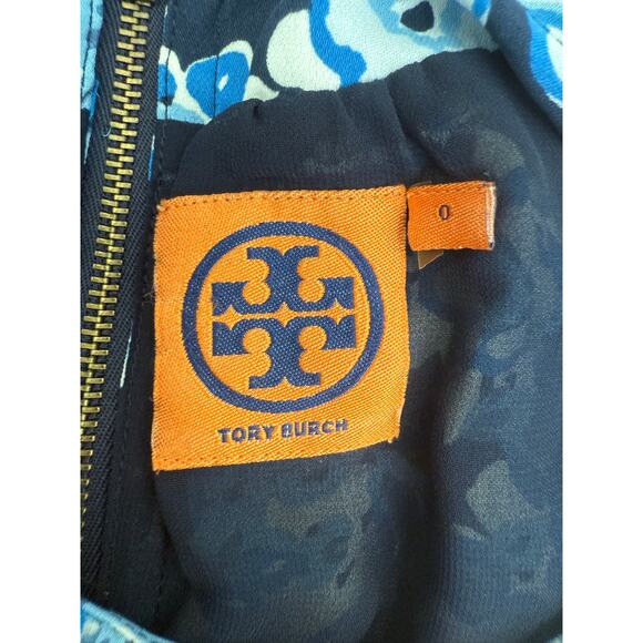 Tory Burch Floral Silk Tank Blouse Size 0 - Picture 3 of 4